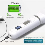 4-in-1 Pet Electric Clipper, Cat and Dog Hair Trimmer and Nail Grinder, Pet Grooming Supplies - White - Front View