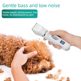4-in-1 Pet Electric Clipper, Cat and Dog Hair Trimmer and Nail Grinder, Pet Grooming Supplies - Pink - Side View