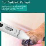 4-in-1 Pet Electric Clipper, Cat and Dog Hair Trimmer and Nail Grinder, Pet Grooming Supplies - Pink