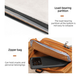 Multifunctional Pet Travel Bag: Large Capacity, Breathable, Portable, Handheld or Crossbody Pet Bag - Black - Low Angle