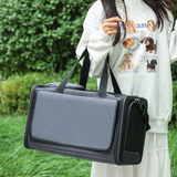 Multifunctional Pet Travel Bag: Large Capacity, Breathable, Portable, Handheld or Crossbody Pet Bag - Black - Extra Image