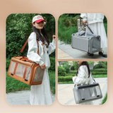 Multifunctional Pet Travel Bag: Large Capacity, Breathable, Portable, Handheld or Crossbody Pet Bag - Gray - Extra Image