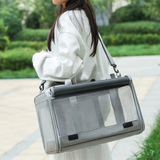 Multifunctional Pet Travel Bag: Large Capacity, Breathable, Portable, Handheld or Crossbody Pet Bag - Gray - Extra Image