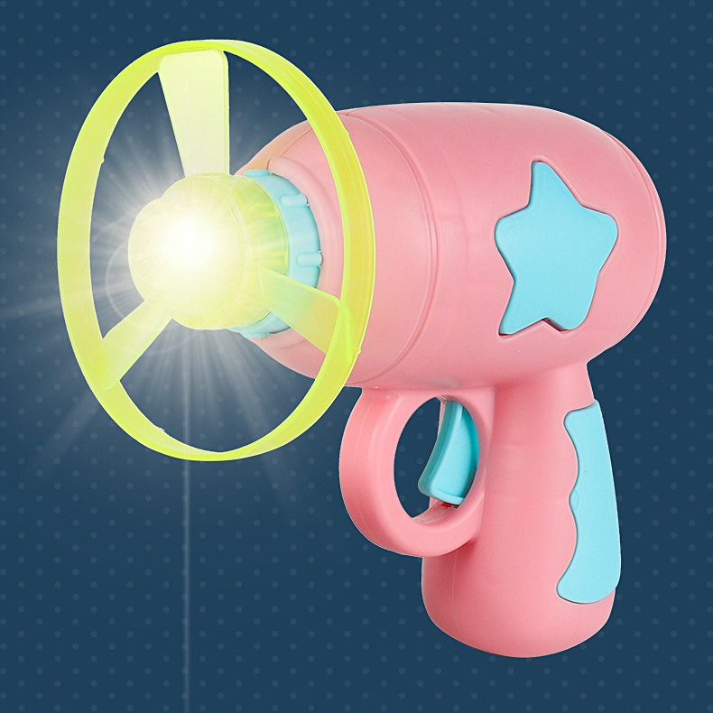 Bamboo Dragonfly Toy Gun Set with Glowing Frisbee Spinner – Pet toys - Yellow