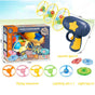 Bamboo Dragonfly Toy Gun Set with Glowing Frisbee Spinner – Pet toys - Blue