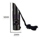7-in-1 Outdoor Survival Whistle, 2-pack-Multifunctional Emergency Whistle, Portable Gear for Camping and Adventure - 45-Degree Angle