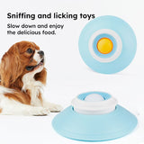 Pet Slow Feeder Bowl with Food Dispenser, Non-Slip, Universal Puzzle Feeder for Cats and Dogs - White - Low Angle