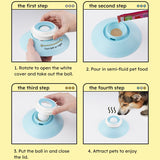 Pet Slow Feeder Bowl with Food Dispenser, Non-Slip, Universal Puzzle Feeder for Cats and Dogs - Yellow - Front View