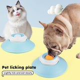 Pet Slow Feeder Bowl with Food Dispenser, Non-Slip, Universal Puzzle Feeder for Cats and Dogs - Yellow - Top-Down View