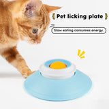 Pet Slow Feeder Bowl with Food Dispenser, Non-Slip, Universal Puzzle Feeder for Cats and Dogs - Yellow - Rear View