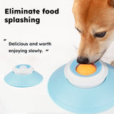 Pet Slow Feeder Bowl with Food Dispenser, Non-Slip, Universal Puzzle Feeder for Cats and Dogs - Yellow - Low Angle