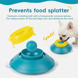 Slow Feeder Lick Bowl, Universal for Cats and Dogs, a Fun and Stimulating Feeding Tool - Blue - Top-Down View