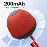 Electric Rolling Pet Ball for Cats and Dogs, Durable, Chew-Resistant, Rope-Knot, Squeaky, and Glowing Toy - Red - Extra Image