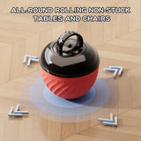 Electric Rolling Pet Ball for Cats and Dogs, Durable, Chew-Resistant, Rope-Knot, Squeaky, and Glowing Toy - Red - Extra Image