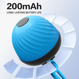 Electric Rolling Pet Ball for Cats and Dogs, Durable, Chew-Resistant, Rope-Knot, Squeaky, and Glowing Toy - Blue - Extra Image