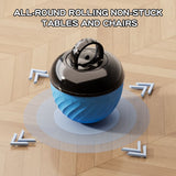 Electric Rolling Pet Ball for Cats and Dogs, Durable, Chew-Resistant, Rope-Knot, Squeaky, and Glowing Toy - Blue - Extra Image