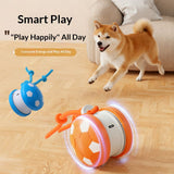 Smart Self-Rolling Pet Toy, Durable Chew Ball for Cats and Dogs to Keep Themselves Entertained - Orange - Front View