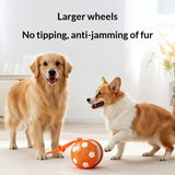 Smart Self-Rolling Pet Toy, Durable Chew Ball for Cats and Dogs to Keep Themselves Entertained - Blue - Top-Down View