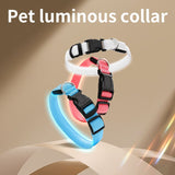 Pet LED Light-Up Collar, Large, Adjustable, USB Rechargeable, for Cats and Dogs, Nighttime Anti-Lost - Pink - Extra Image
