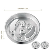 2-Piece Stainless Steel Slow Feeder Set for Pets, Reversible, for Cats and Dogs – Puppy Design