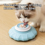 Slow Feeder Bowl for Pets, Non-Slip Puzzle Feeder for Cats and Dogs - Blue - Top-Down View