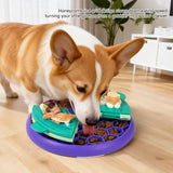 3-in-1 Pet Puzzle Slow Feeder Bowl with Multi-Level Rotating Disk - Purple-green - Extra Image