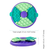 3-in-1 Pet Puzzle Slow Feeder Bowl with Multi-Level Rotating Disk - Purple-green - Extra Image