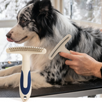 2-Piece Multi-Functional 2-in-1 Pet Comb Set: Detangling and Shedding Comb for Long-Haired Dogs and Cats