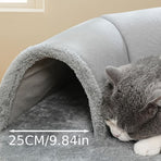 Warm Autumn/Winter Cat Tunnel Bed with Detachable Play-and-Sleep Cat Run – Size S