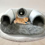 Warm Autumn/Winter Cat Tunnel Bed with Detachable Play-and-Sleep Cat Run – Size S
