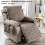 Waterproof and Non-Slip Single Sofa Cushion, Pet-Resistant and Washable Sofa Cover - Taupe