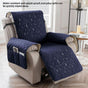 Waterproof and Non-Slip Single Armchair Cushion, Pet-Resistant and Machine-Washable Sofa Cover - Navy Blue