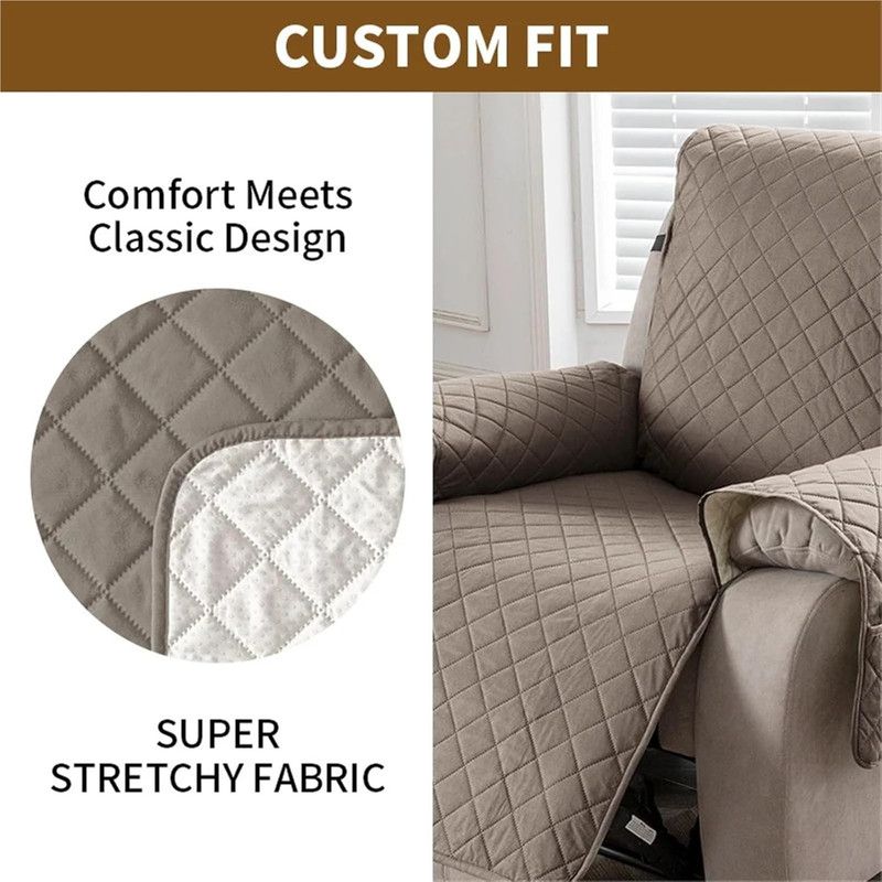 Waterproof and Non-Slip Single Armchair Cushion, Pet-Resistant and Machine-Washable Sofa Cover - Navy Blue