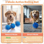Smart Interactive Dog Toy Ball, Auto-Bouncing and Spinning, E-TPU Bite-Resistant and Rechargeable - Black