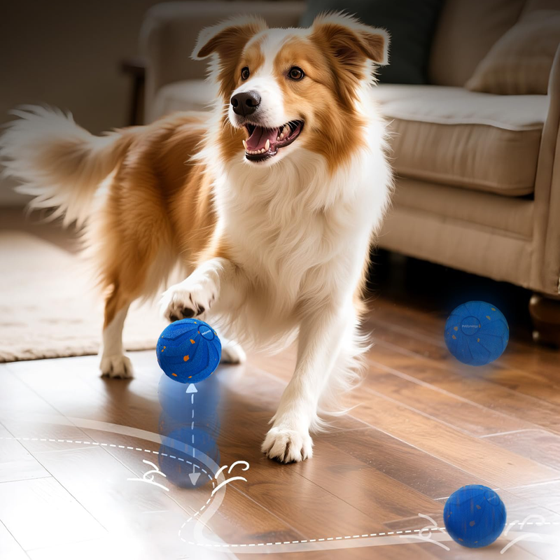 Smart Interactive Dog Toy Ball, Auto-Bouncing and Spinning, E-TPU Bite-Resistant and Rechargeable - Black
