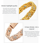 Lucky Clover Magnetic Bracelet with Free Heart Ring Set, Simple Everyday Women's Bracelet - Silver