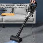 Portable Cordless Handheld Vacuum, High-Power Rechargeable Cleaner with Multiple Nozzles - Black