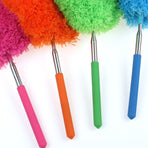 6-Pack, Telescopic Microfiber Duster with Extendable Handle, for High Ceiling & Fan Cleaning - Gray