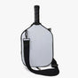 Pickleball Paddle Cover, Breathable Perforated Racket Protector Case with Zipper Pocket & Adjustable Crossbody Strap - White