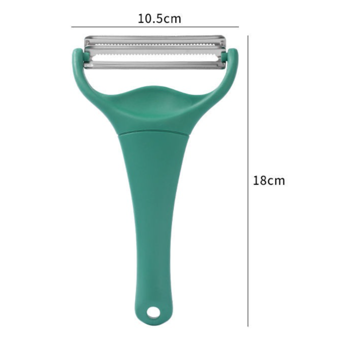 2-Piece Set - Dual Blade Vegetable Peeler & Cabbage Shredder, 2-in-1 Stainless Steel Julienne Slicer for Cabbage, Carrot, Potato, and Fruit Salad Preparat