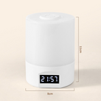 Remote Control Touch Bedside Night Light with Digital Clock, 3 Color Temperature & Dimmable LED Table Lamp,for Bedroom Baby Room Dorm