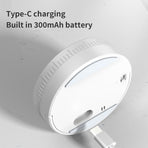 Rotating Digital Kitchen Timer, 999-Minute LED Display Timer with Magnetic Back & Stand, Type-C, for Studying and Exercising—White