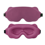 3D Contoured Sleep Mask, Breathable Fabric with Adjustable Strap, Light-Blocking Eye Mask for Sleeping, Napping, and Travel - Magenta