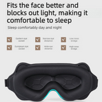 3D Contoured Sleep Mask, Breathable Fabric with Adjustable Strap, Light-Blocking Eye Mask for Sleeping, Napping, and Travel - Magenta