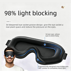 3D Contoured Memory Foam Sleep Eye Mask, Zero Pressure Breathable Mesh Eye Cover with Adjustable Strap for Travel, Naps, and Night Sleep - Red