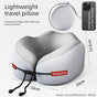 Portable Memory Foam U-Shaped Neck Pillow, Ergonomic 360° Support Adjustable Travel Pillow with Storage Case for Airplane, Car, Office - Gray