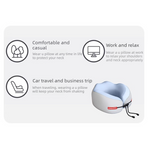 Portable Memory Foam U-Shaped Neck Pillow, Ergonomic 360° Support Adjustable Travel Pillow with Storage Case for Airplane, Car, Office - Gray