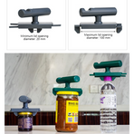 Multi-Function Jar Opener, Adjustable Non-Slip Lid Opener for 20mm-100mm Caps, ABS & Stainless Steel, Easy to Use - Gray