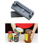 Multi-Function Jar Opener, Adjustable Non-Slip Lid Opener for 20mm-100mm Caps, ABS & Stainless Steel, Easy to Use - Blue