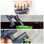 Multi-Function Jar Opener, Adjustable Non-Slip Lid Opener for 20mm-100mm Caps, ABS & Stainless Steel, Easy to Use - Blue